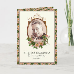 Saint Titus Brandsma Carmelite Saint Religious  Note Card