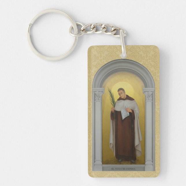 Saint Titus Brandsma Carmelite Saints Priest  Key Ring (Front)