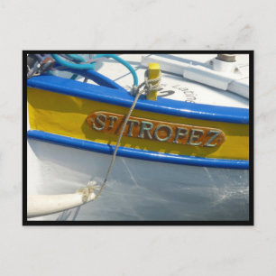 saint tropez boat postcard
