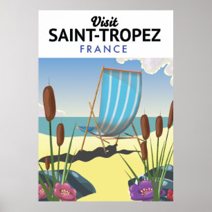 Saint-Tropez France travel poster 