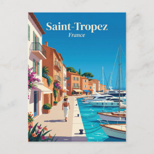 Saint-Tropez Harbour France Postcard
