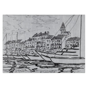 Saint-Tropez Harbour French Riviera, France Cutting Board