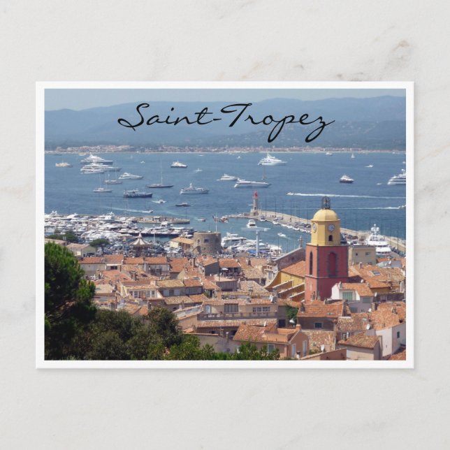 saint tropez harbour view postcard (Front)