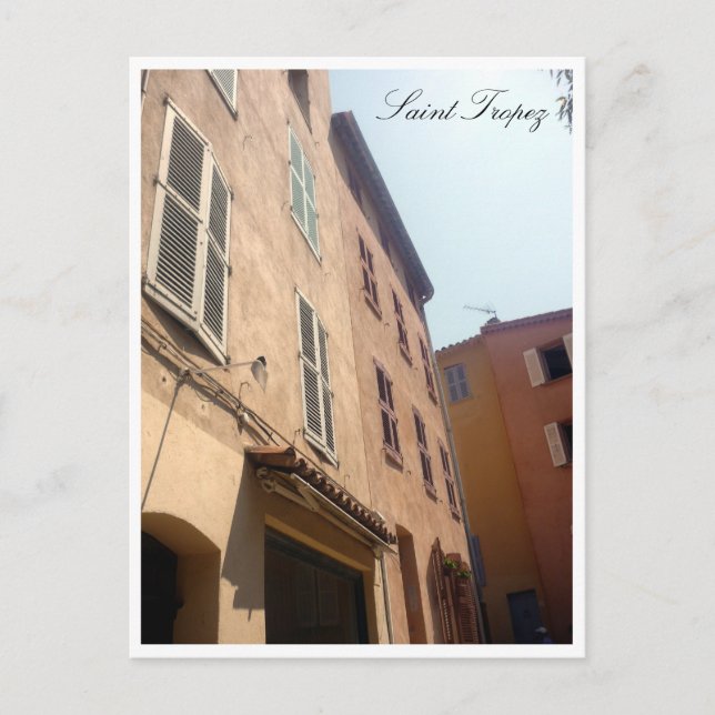 saint-tropez red bldg postcard (Front)