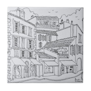 Saint-Tropez Shopping French Riviera, France Tile