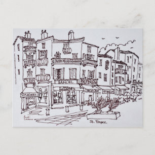 Saint-Tropez Shops   French Riviera, France Postcard