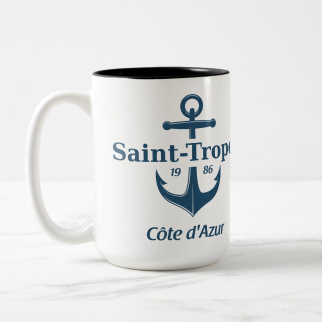 Saint Tropez Two-Tone Coffee Mug (Left)