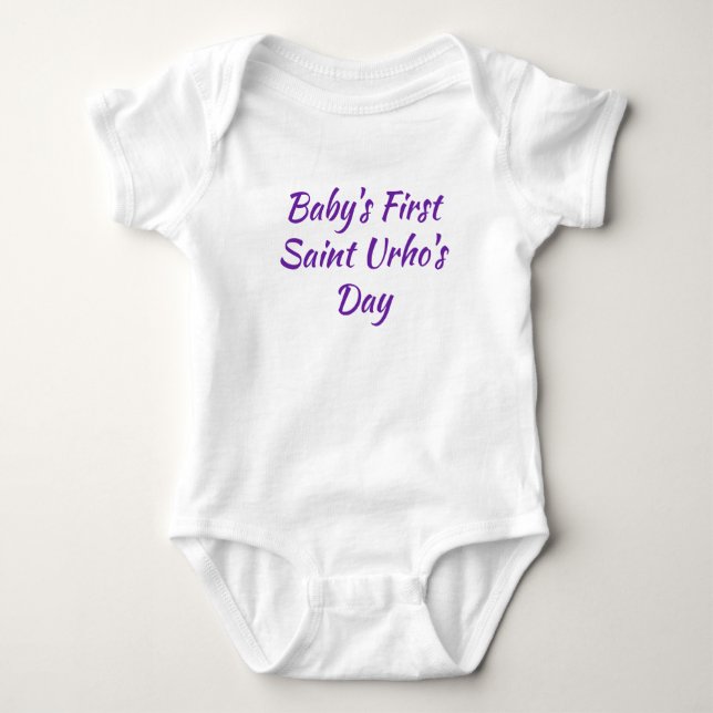 Saint Urho's Day Finnish Baby One-Piece (White) Bodysuit (Front)