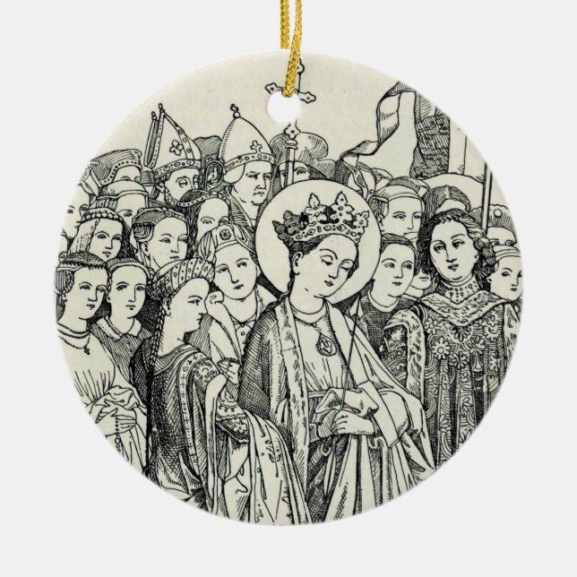 Saint Ursula virgin and martyr Ceramic Ornament (Front)