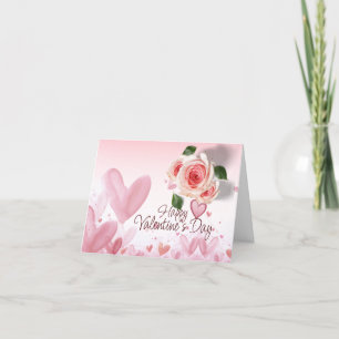 Saint Valentín Romantico with Roses Holiday Card