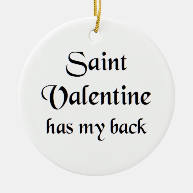 saint valentine coffee mug ceramic ornament (Front)