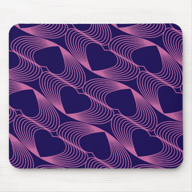 saint valentine hearts  design on mouse pad (Front)