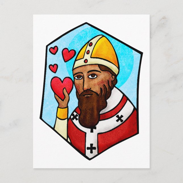 Saint Valentine Holiday Postcard (Front)