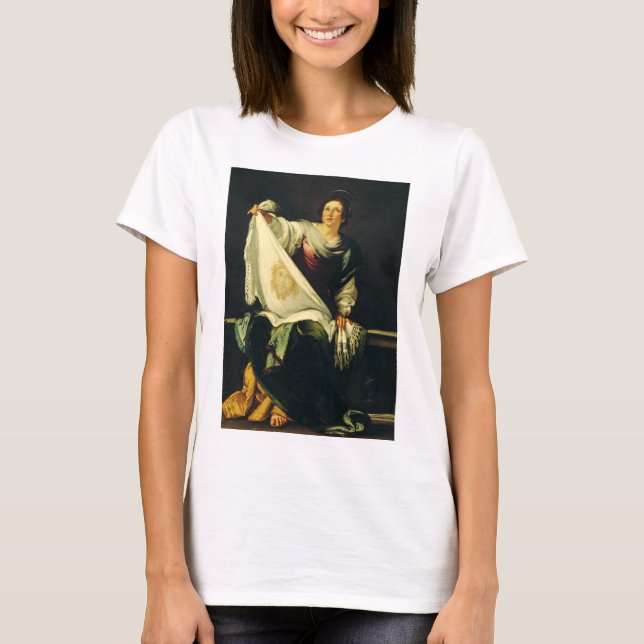 Saint Veronica Art The Miracle of the Holy Face T-Shirt (Front)