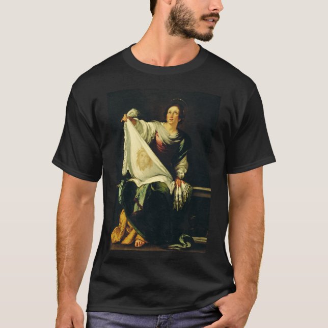 Saint Veronica Art The Miracle of the Holy Face T-Shirt (Front)