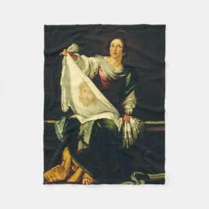 Saint Veronica by Bernardo Strozzi Fleece Blanket