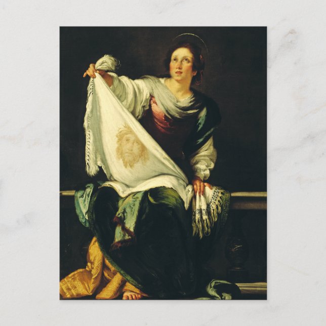 Saint Veronica by Bernardo Strozzi Holiday Postcard (Front)