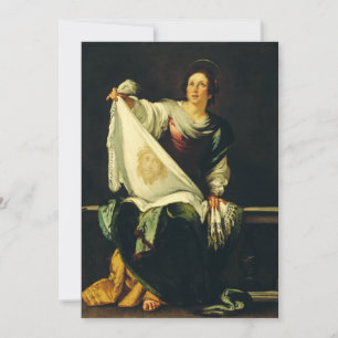 Saint Veronica by Bernardo Strozzi Invitation