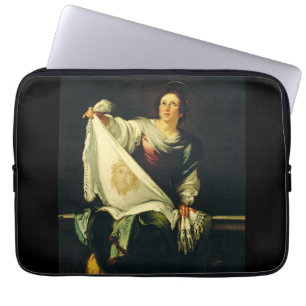 Saint Veronica by Bernardo Strozzi Laptop Sleeve
