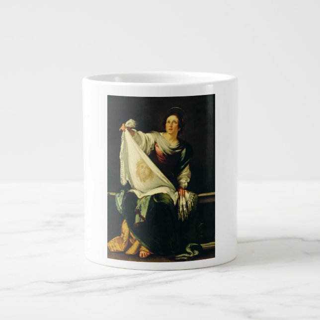 Saint Veronica by Bernardo Strozzi Large Coffee Mug (Front)