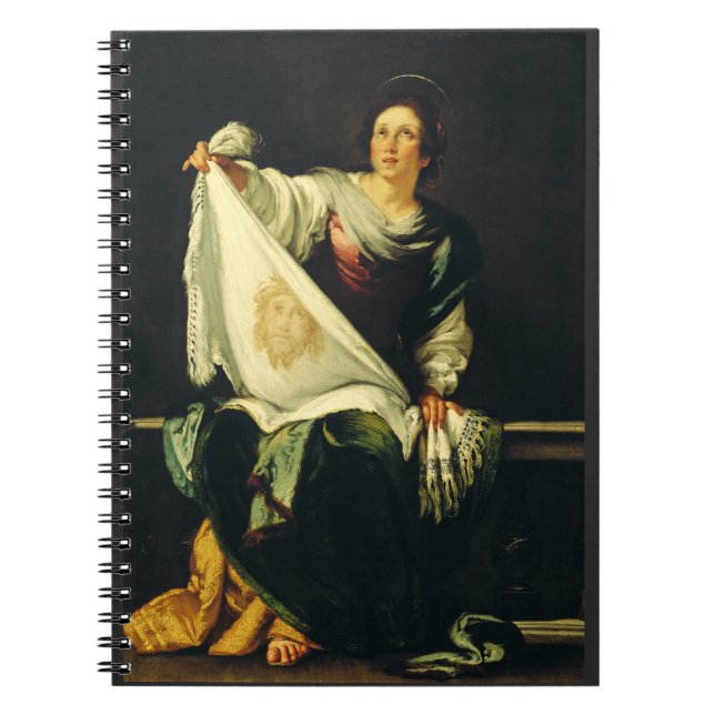 Saint Veronica by Bernardo Strozzi Notebook (Front)