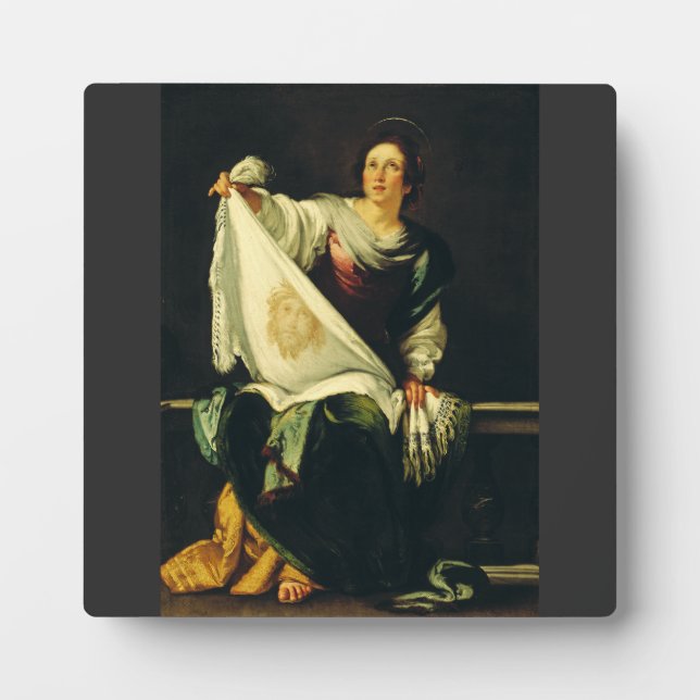 Saint Veronica by Bernardo Strozzi Plaque (Front)