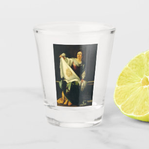 Saint Veronica by Bernardo Strozzi Shot Glass