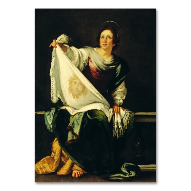 Saint Veronica by Bernardo Strozzi Table Number (Front)