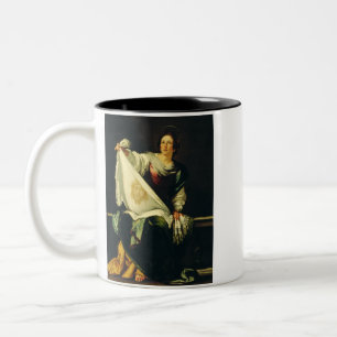 Saint Veronica by Bernardo Strozzi Two-Tone Coffee Mug