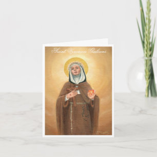 Saint Veronica Giuliani, Catholic Card, July 9th Thank You Card