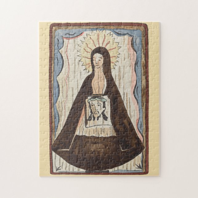 Saint Veronica Jesus face vintage art painting Jigsaw Puzzle (Vertical)