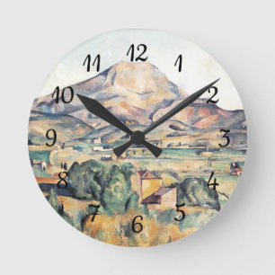 Saint-Victoire Barnes Mountain Paul Cezanne   Round Clock