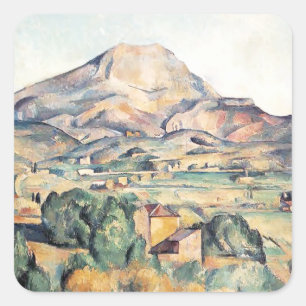 Saint-Victoire Barnes Mountain Paul Cezanne Square Sticker