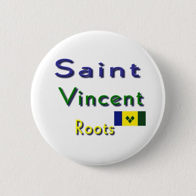 Saint Vincent 6 Cm Round Badge (Front)