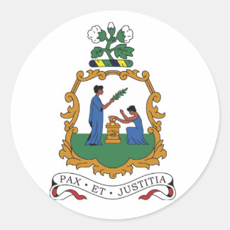 Saint Vincent and the Grenadines Coat of Arms Classic Round Sticker