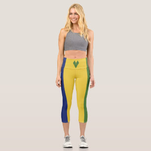 Saint Vincent and the Grenadines flag Capri Leggings