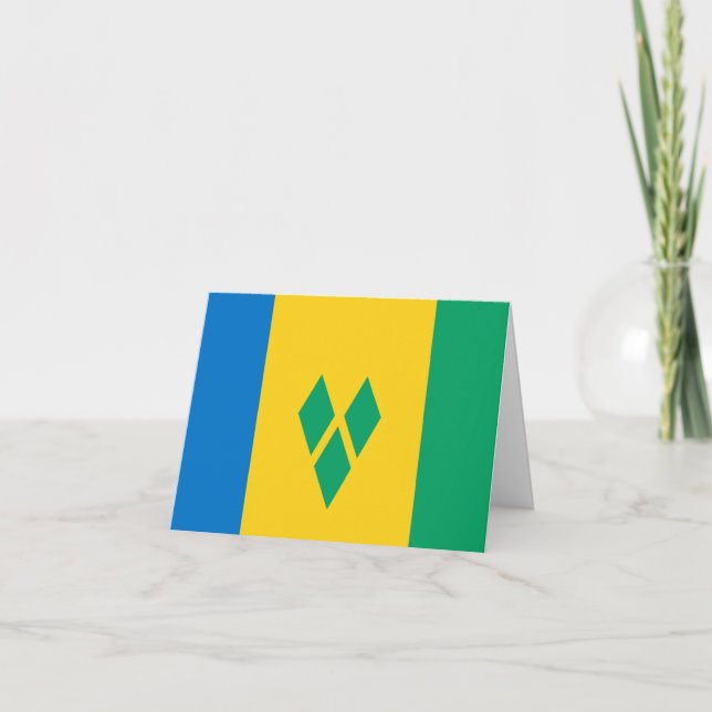 Saint Vincent and the Grenadines Flag Card (Front)