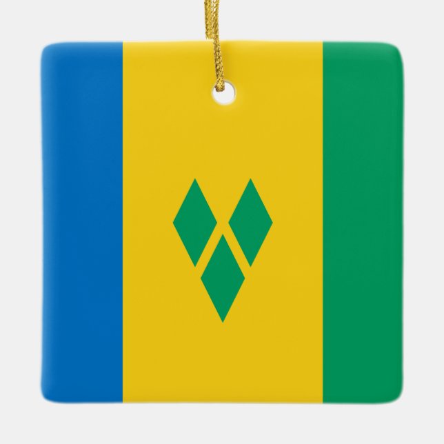 Saint Vincent and the Grenadines Flag Ceramic Ornament (Front)