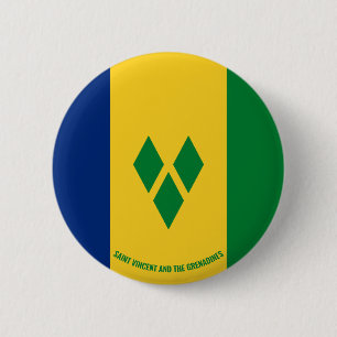 Saint Vincent and the Grenadines Flag Charming 6 Cm Round Badge