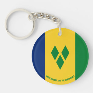 Saint Vincent and the Grenadines Flag Charming Key Ring