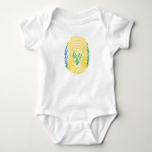 Saint Vincent And The Grenadines Flag Fingerprint Baby Bodysuit