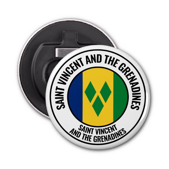 Saint Vincent and the Grenadines Flag Gorgeous Bottle Opener (Front)