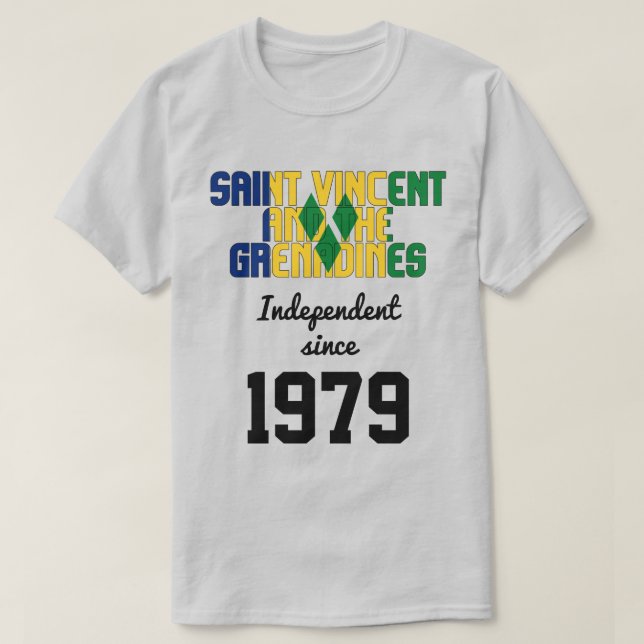 Saint Vincent and the Grenadines Flag Independence T-Shirt (Design Front)