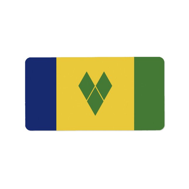 Saint Vincent and the Grenadines flag Label (Front)