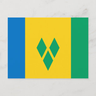 Saint Vincent and The Grenadines Flag Postcard