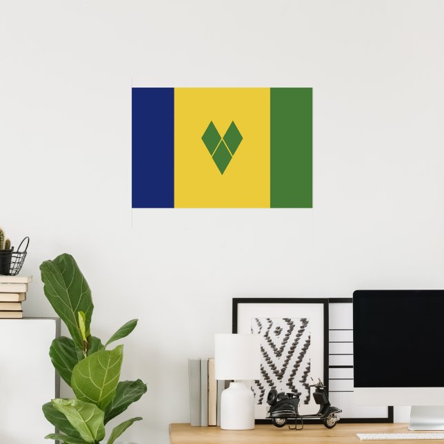 Saint Vincent and the Grenadines flag Poster (Home Office)