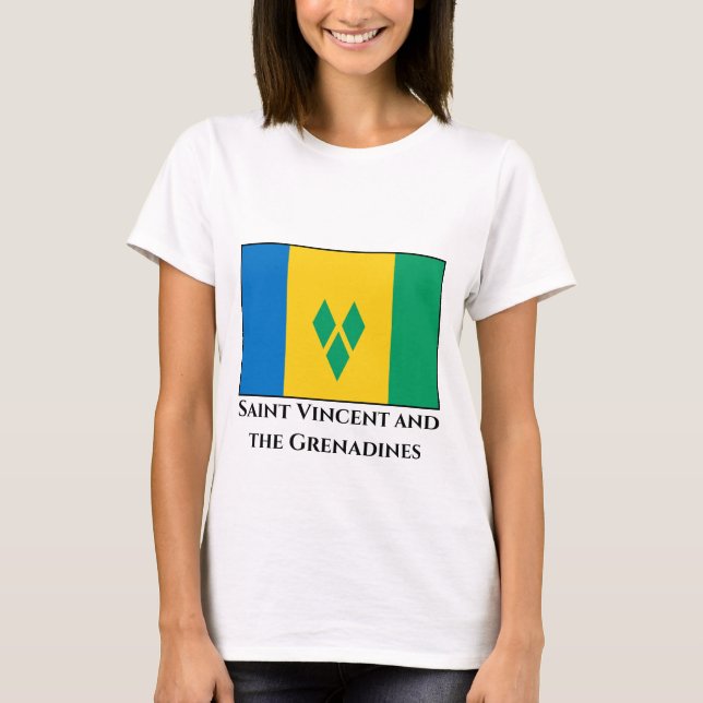 Saint Vincent and the Grenadines Flag T-Shirt (Front)