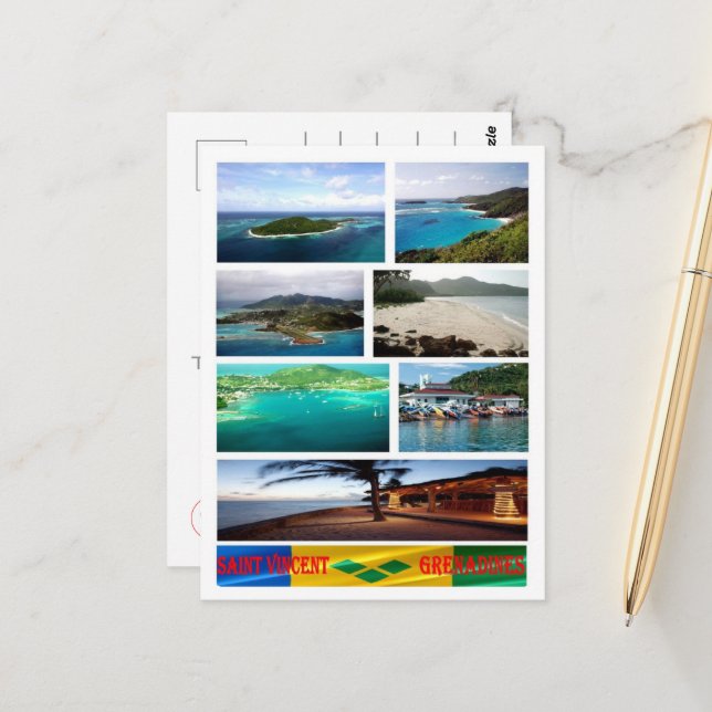 Saint Vincent and the Grenadines - Mosaic - Postcard (Front/Back In Situ)