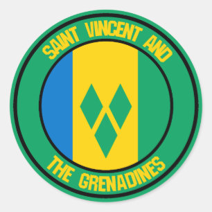 Saint Vincent and the Grenadines Round Emblem Classic Round Sticker