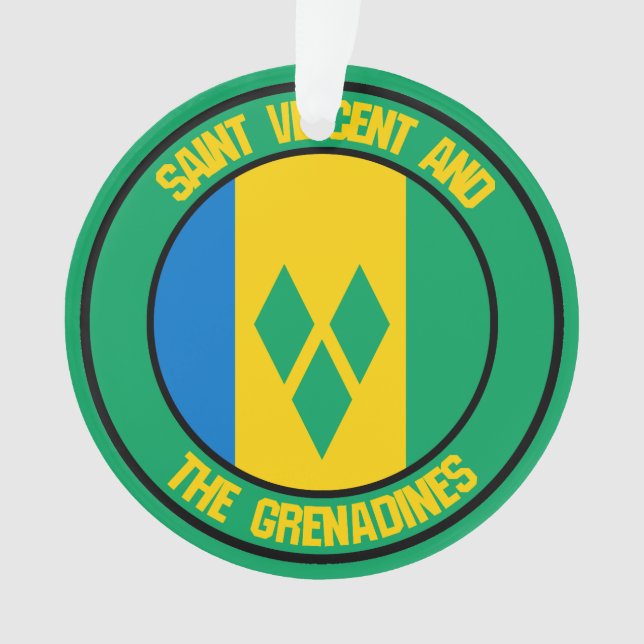 Saint Vincent and the Grenadines Round Emblem Ornament (Front)